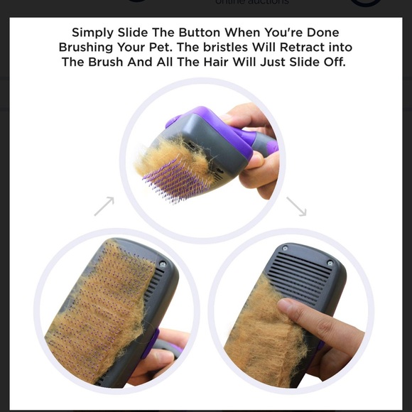 Dog Self Cleaning Slicker Brush with Plastic Tips for Sensitive Dogs and Cats - Picture 4 of 4